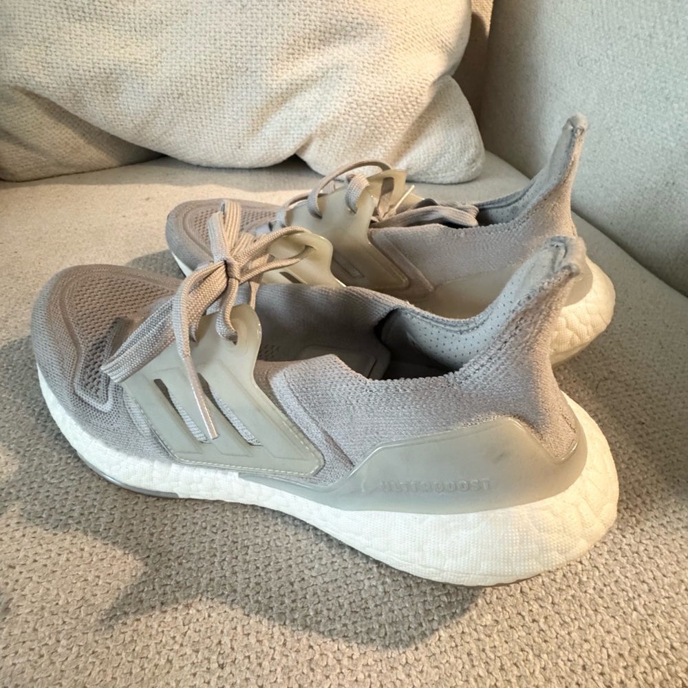 Adidas Gray and White Ultraboost Sneakers